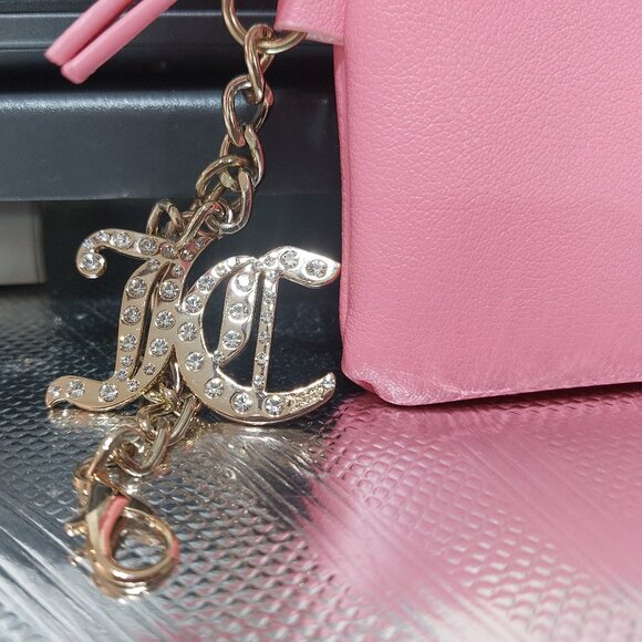 Juicy Couture Mini Clip On Bag Coin Purse Mini Wallet BLINGY JC Logo Cute - Picture 2 of 8